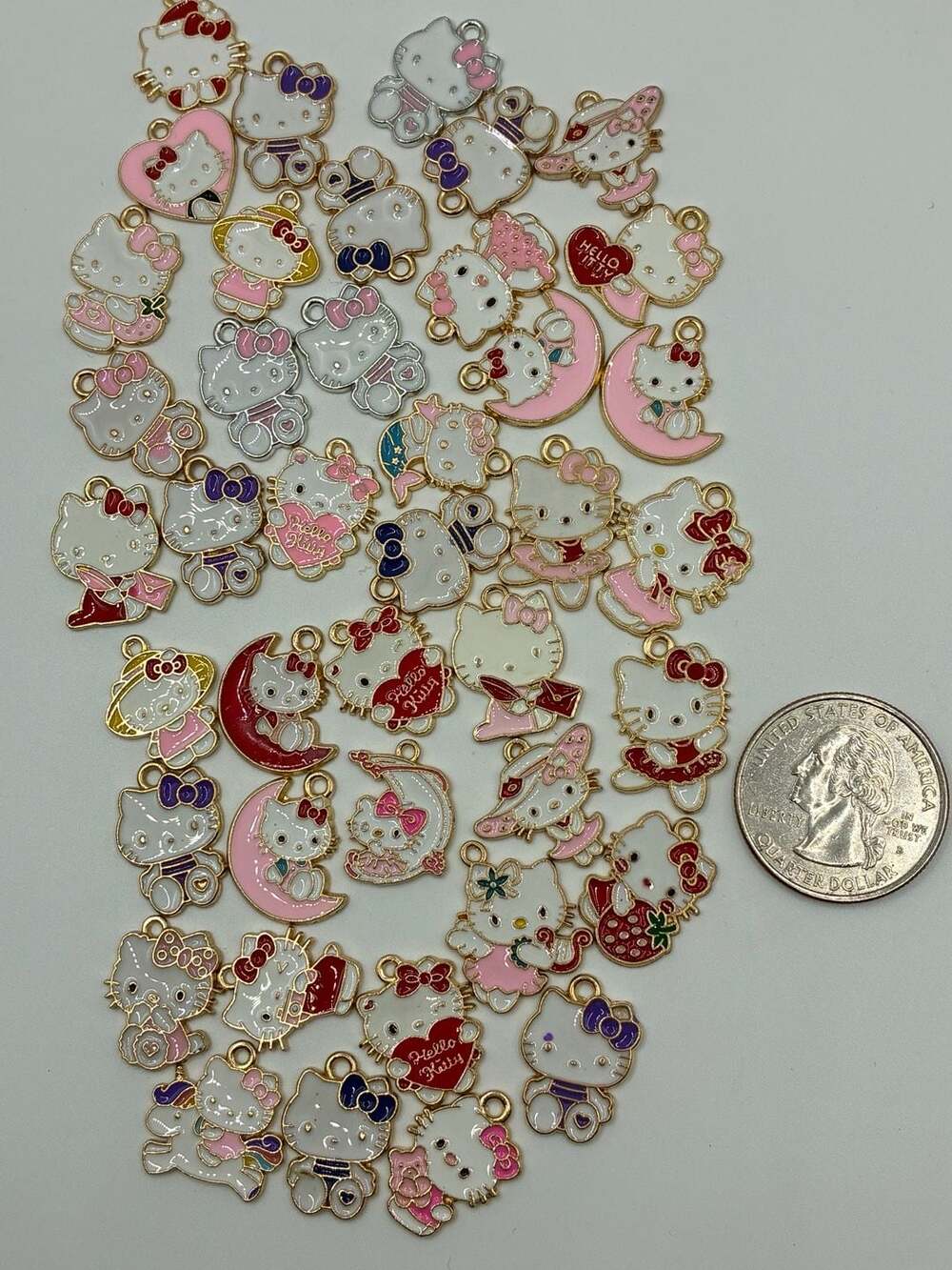 Sanrio Hello Kitty Enamel Charms Assortment Bulk DIY Jewelry Making